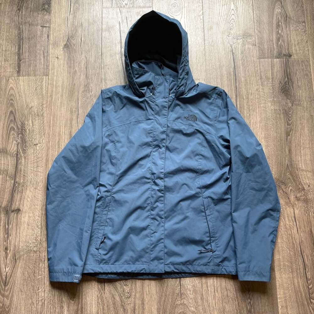 The North Face Women's DryVent Blue Waterproof Hooded Rain Jacket Size L